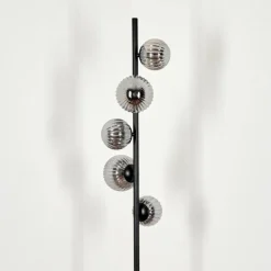 Lampadaire - Verre 10 cm, 12 cm Remaisnil Fumé, 5 lumières