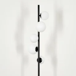 Lampadaire - Verre 10 cm, 12 cm Remaisnil Blanc, 5 lumières