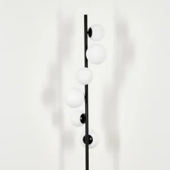 Lampadaire - Verre 10 cm, 12 cm Remaisnil Blanc, 6 lumières
