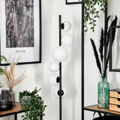 Lampadaire - Verre 10 cm, 12 cm, 15 cm Remaisnil Blanc, 6 lumières