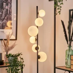 Lampadaire - Verre 10 cm, 12 cm, 15 cm Remaisnil Blanc, 6 lumières