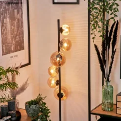 Lampadaire - Verre 10 cm, 12 cm, 15 cm Remaisnil Ambre, 6 lumières