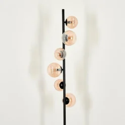 Lampadaire - Verre 10 cm, 12 cm Remaisnil Ambre, 6 lumières