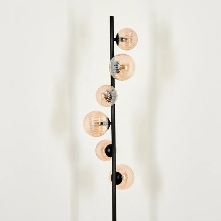 Lampadaire - Verre 10 cm, 12 cm Remaisnil Ambre, 6 lumières
