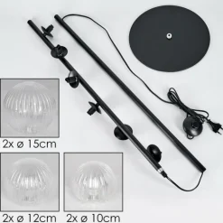 Lampadaire - Verre 10 cm, 12 cm, 15 cm Remaisnil Clair, 6 lumières