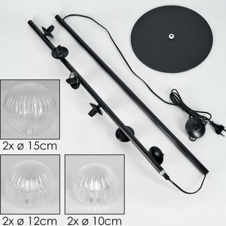 Lampadaire - Verre 10 cm, 12 cm, 15 cm Remaisnil Clair, 6 lumières