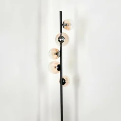 Lampadaire - Verre 10 cm, 12 cm Remaisnil Ambre, Clair, 5 lumières
