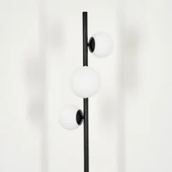 Lampadaire - Verre 10 cm, 12 cm Remaisnil Blanc, 3 lumières