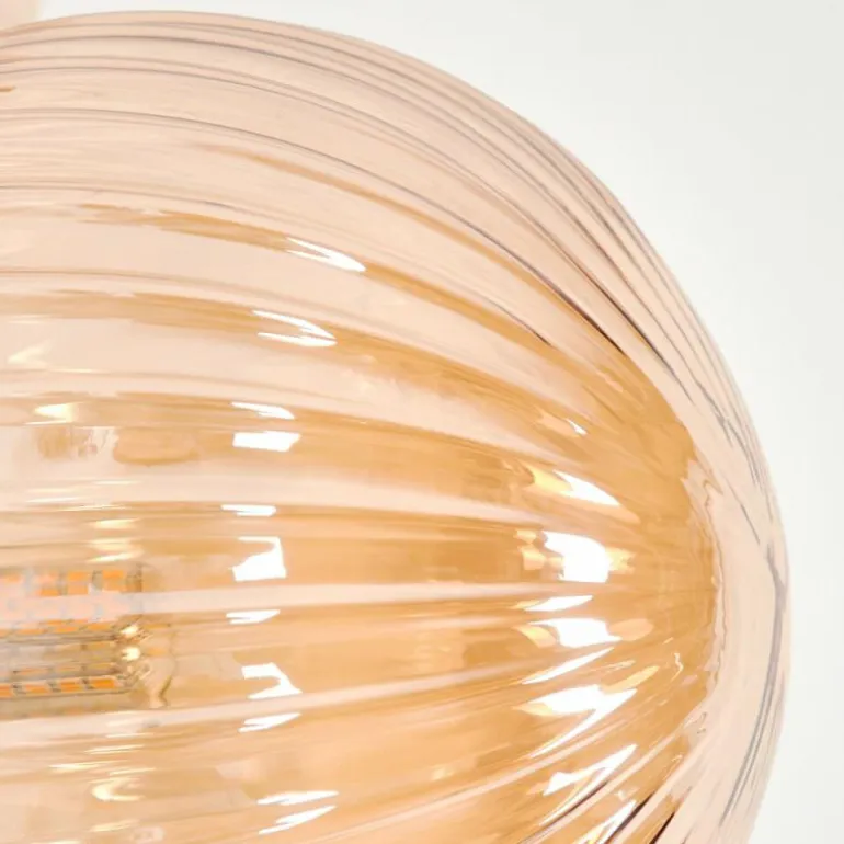 Lampadaire - Verre 10 cm, 15 cm Remaisnil Ambre, Fumé, 3 lumières