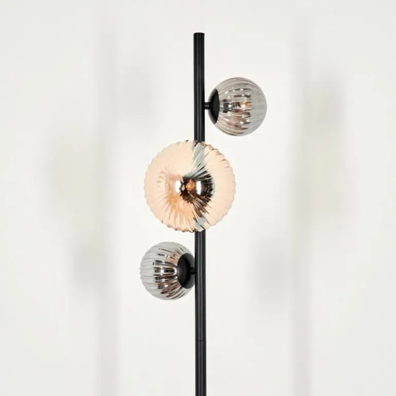 Lampadaire - Verre 10 cm, 15 cm Remaisnil Ambre, Fumé, 3 lumières