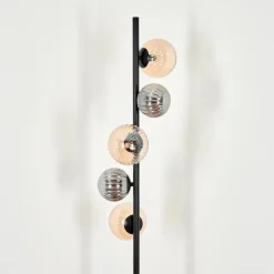 Lampadaire - Verre 10 cm, 12 cm Remaisnil Ambre, Clair, 5 lumières