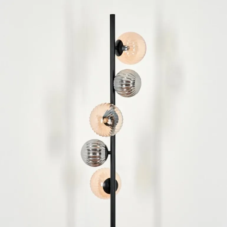 Lampadaire - Verre 10 cm, 12 cm Remaisnil Ambre, Clair, 5 lumières