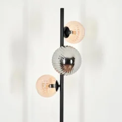 Lampadaire - Verre 12 cm, 15 cm Remaisnil Noir, 3 lumières