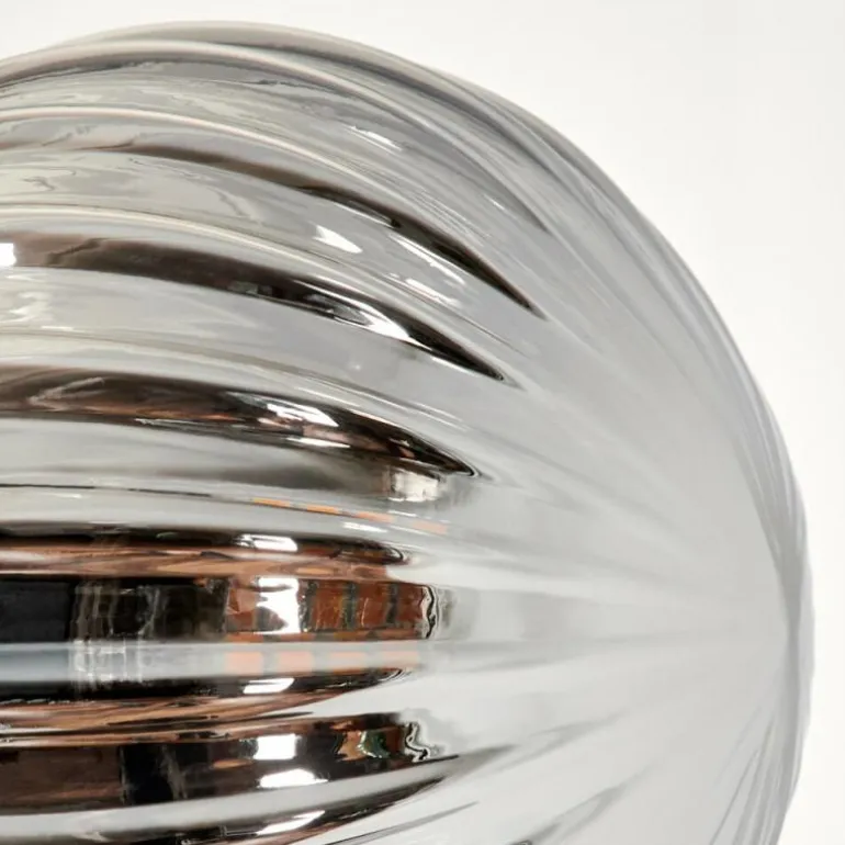 Lampadaire - Verre 10 cm, 12 cm Remaisnil Noir, 3 lumières