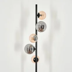 Lampadaire - Verre 10 cm, 12 cm Remaisnil Noir, 5 lumières