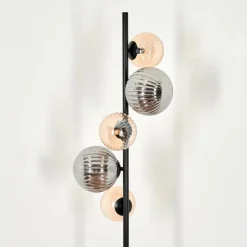 Lampadaire - Verre 12 cm, 15 cm Remaisnil Noir, 5 lumières