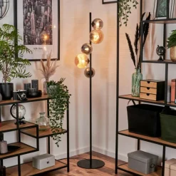 Lampadaire - Verre 12 cm, 15 cm Remaisnil Noir, 5 lumières
