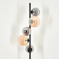 Lampadaire - Verre 12 cm, 15 cm Remaisnil Noir, 5 lumières