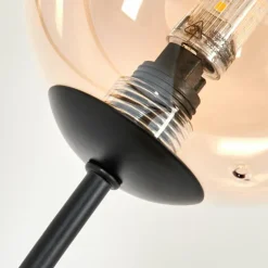 Lampadaire - Verre 12 cm Bernado Ambre, 3 lumières