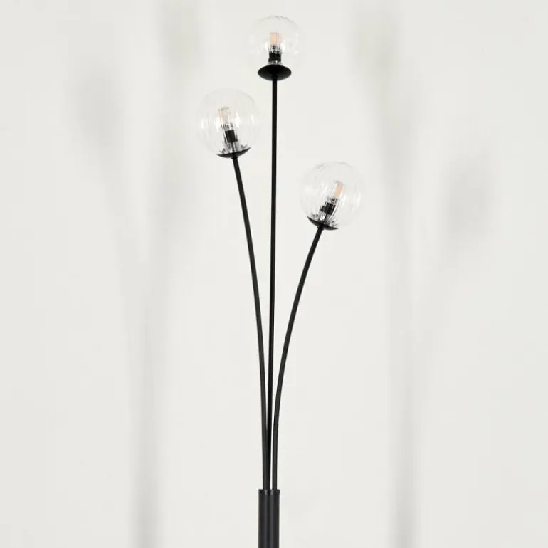 Lampadaire - Verre 10 cm Bernado Clair, 3 lumières
