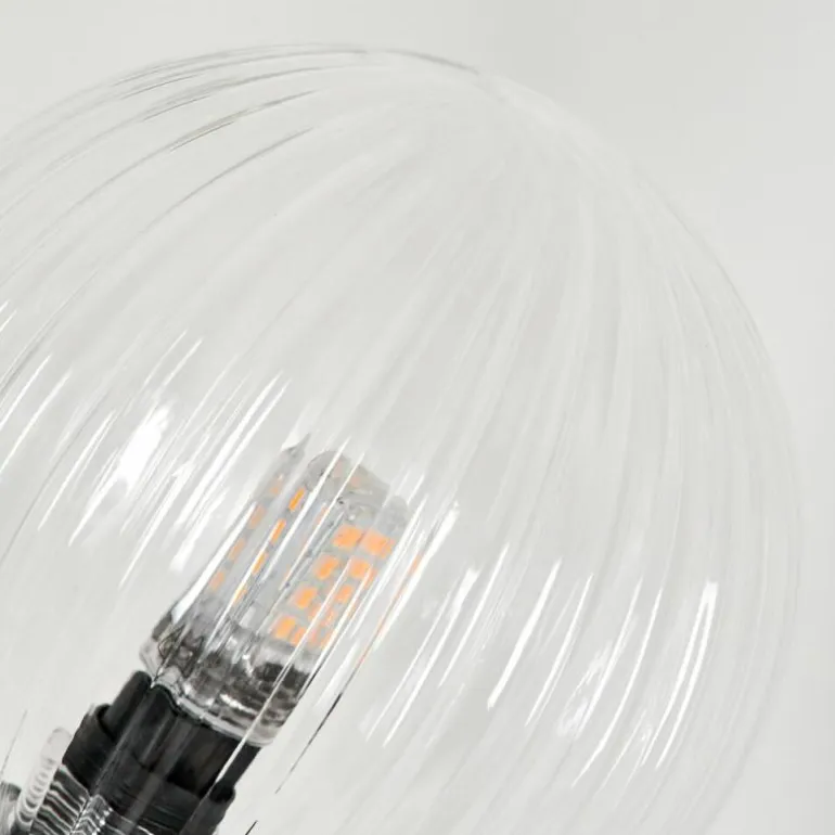 Lampadaire - Verre 12 cm Bernado Clair, 3 lumières