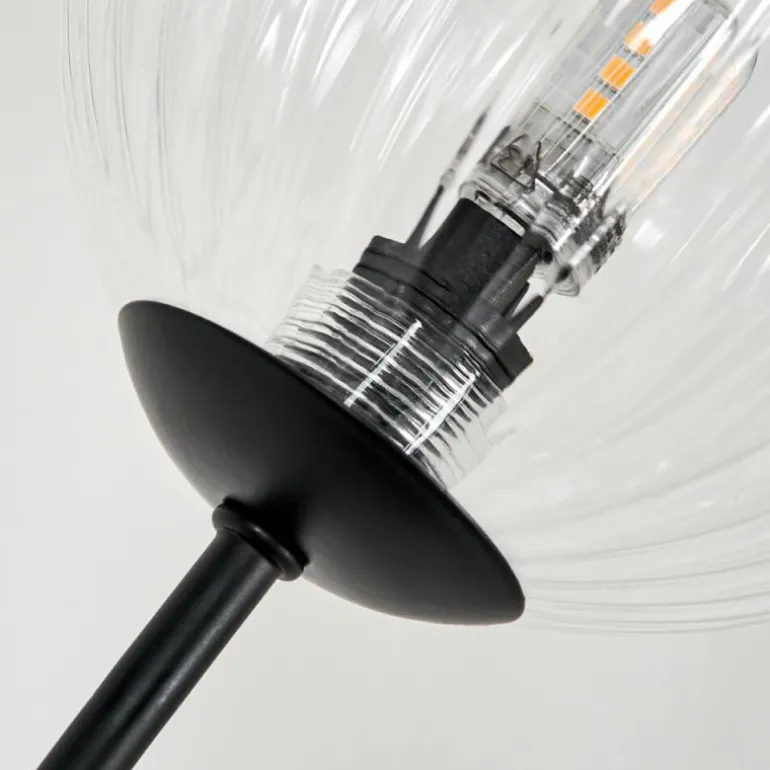 Lampadaire - Verre 12 cm Bernado Clair, 3 lumières