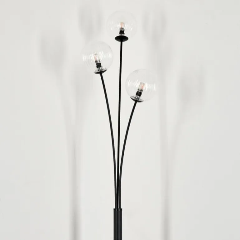 Lampadaire - Verre 12 cm Bernado Clair, 3 lumières