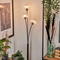 Lampadaire - Verre 12 cm Bernado Clair, 3 lumières