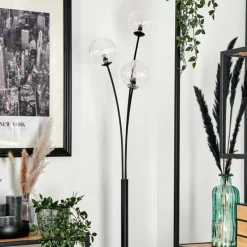 Lampadaire - Verre 12 cm Bernado Clair, 3 lumières