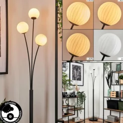 Lampadaire - Verre 10 cm Bernado Blanc, 3 lumières