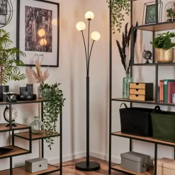 Lampadaire - Verre 10 cm Bernado Blanc, 3 lumières