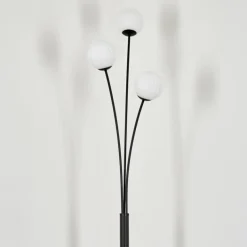 Lampadaire - Verre 10 cm Bernado Blanc, 3 lumières