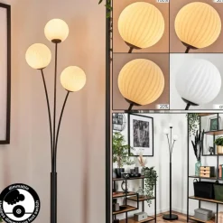 Lampadaire - Verre 12 cm Bernado Blanc, 3 lumières