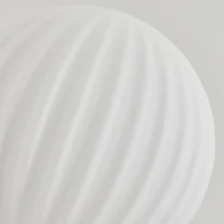 Lampadaire - Verre 12 cm Bernado Blanc, 3 lumières