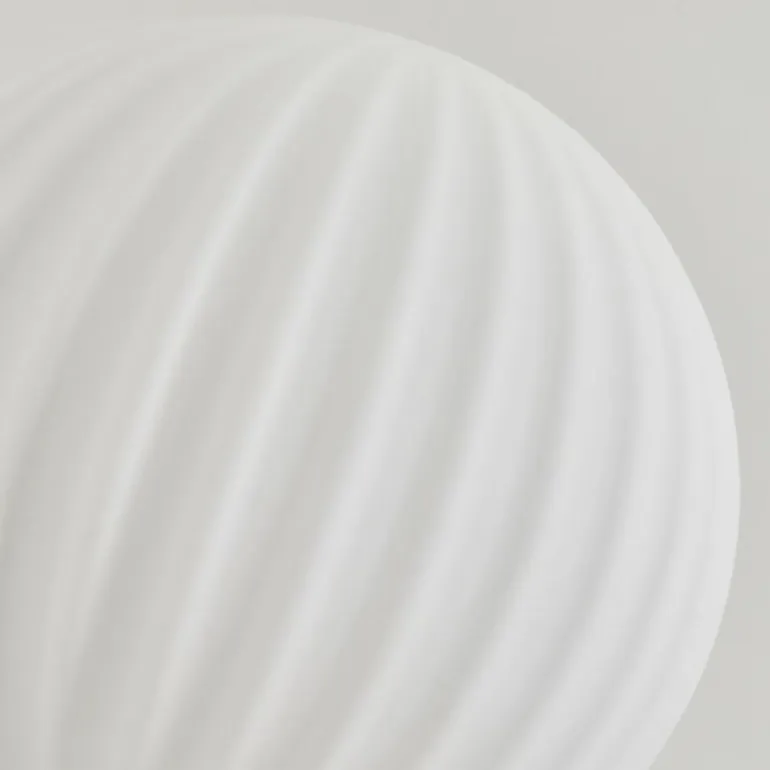 Lampadaire - Verre 12 cm Bernado Blanc, 3 lumières