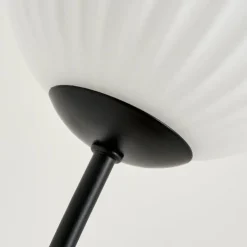 Lampadaire - Verre 12 cm Bernado Blanc, 3 lumières