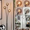 Lampadaire - Verre 10 cm Bernado Fumé, 3 lumières