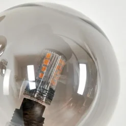 Lampadaire - Verre 10 cm Bernado Fumé, 3 lumières