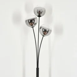 Lampadaire - Verre 15 cm Bernado Clair, Fumé, 3 lumières