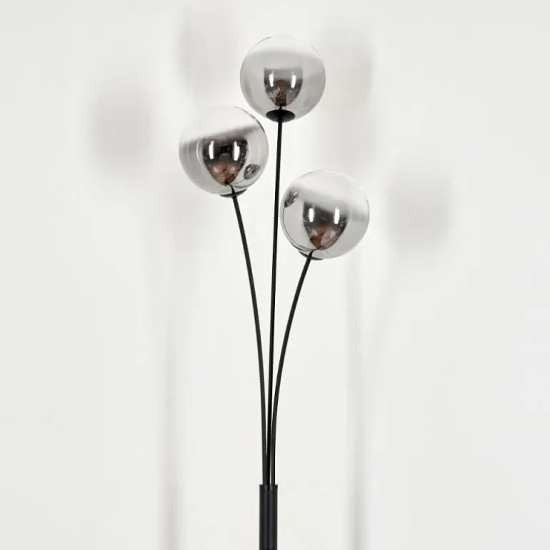 Lampadaire - Verre 15 cm Bernado Clair, Fumé, 3 lumières