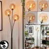 Lampadaire - Verre 15 cm Bernado Ambre, 3 lumières