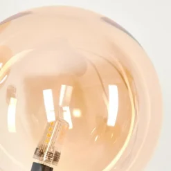 Lampadaire - Verre 15 cm Bernado Ambre, 3 lumières