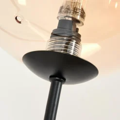 Lampadaire - Verre 15 cm Bernado Ambre, 3 lumières