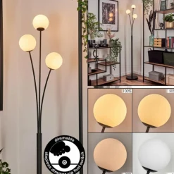 Lampadaire - Verre 10 cm Bernado Blanc, 3 lumières