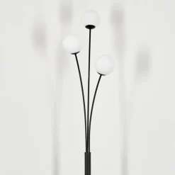 Lampadaire - Verre 10 cm Bernado Blanc, 3 lumières