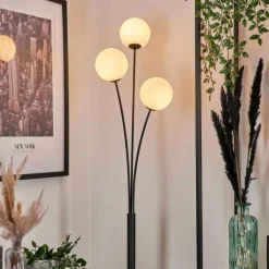 Lampadaire - Verre 12 cm Bernado Blanc, 3 lumières