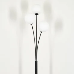 Lampadaire - Verre 15 cm Bernado Blanc, 3 lumières