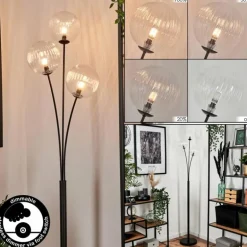 Lampadaire - Verre 15 cm Bernado Clair, 3 lumières