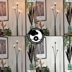 Lampadaire - Verre 15 cm Bernado Clair, 3 lumières