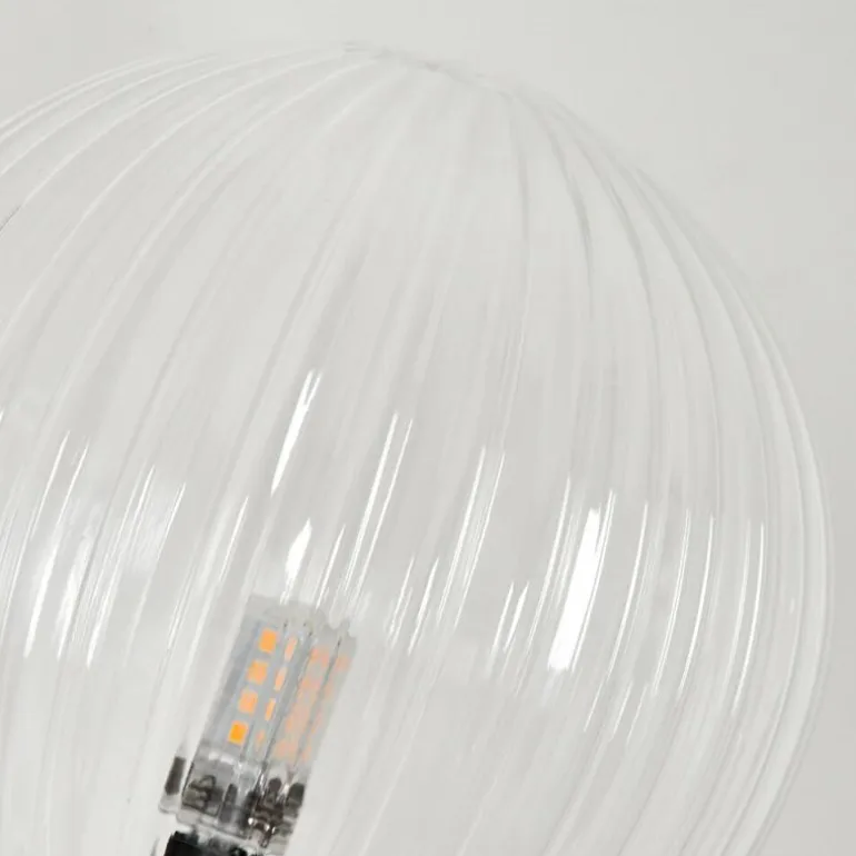 Lampadaire - Verre 15 cm Bernado Clair, 3 lumières
